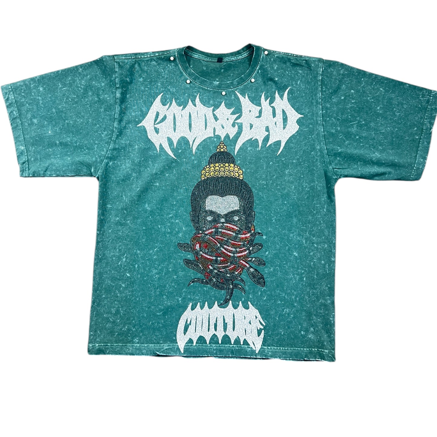 Medusa Tee (Green Acid Wash)