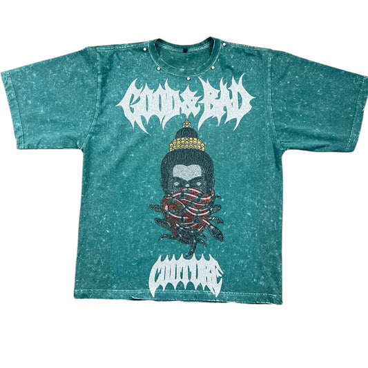 Medusa Tee (Green Acid Wash)
