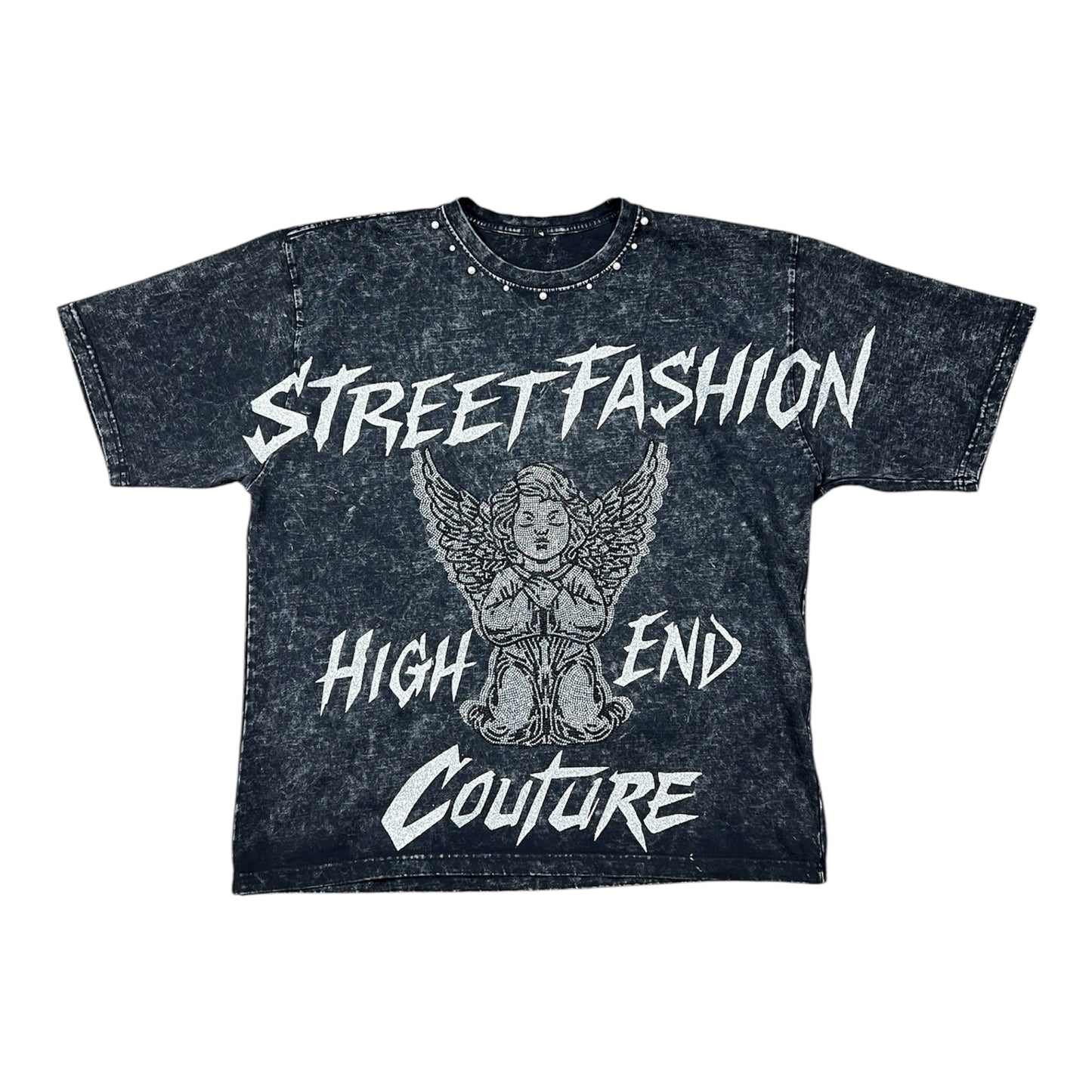 Street Fashion High End Couture Tee (Black Acid Wash)